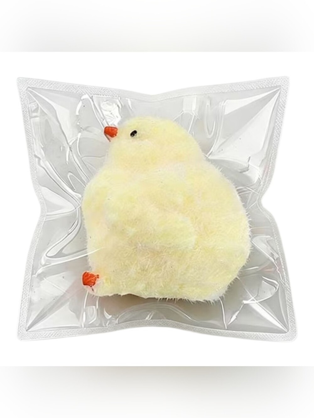 Plush Yellow Chick Toy - Soft Fluffy Action Figure